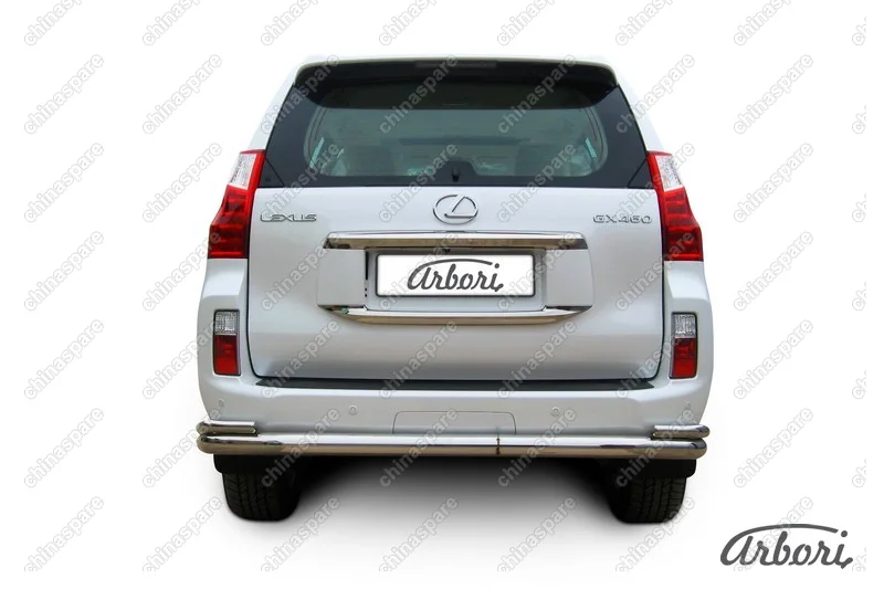 AFZDALGX014 Защита заднего бампера Arbori d76+d42 двойная LEXUS GX-460 2010-2013