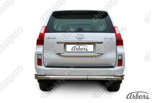 AFZDALGX014 Защита заднего бампера Arbori d76+d42 двойная LEXUS GX-460 2010-2013