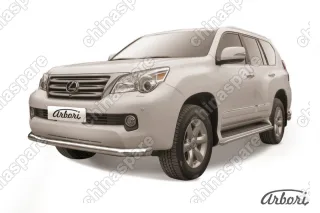 Защита переднего бампера d76 Arbori нерж. сталь для Lexus GX460 2010-2013