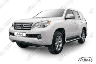 Защита переднего бампера d57 "волна" Arbori черн. для Lexus GX460 2010-2013