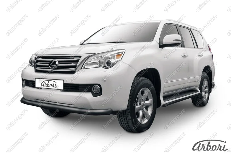 Защита переднего бампера d76 Arbori черн. для Lexus GX460 2010-2013