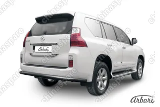 Защита заднего бампера d76 Arbori черн. для Lexus GX460 2010-2013