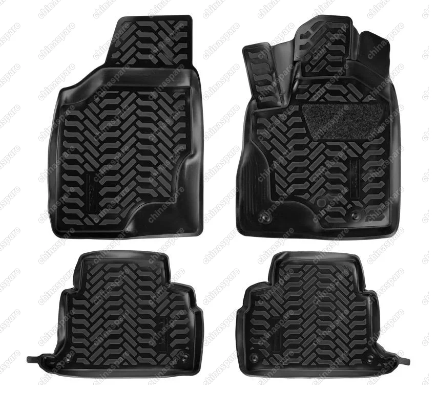 Ковры в салон (3D с подпятником) Toyota Harrier 2WD (ПР) (2003-13)  компл. 4 шт., высокий борт, полимерные, черные