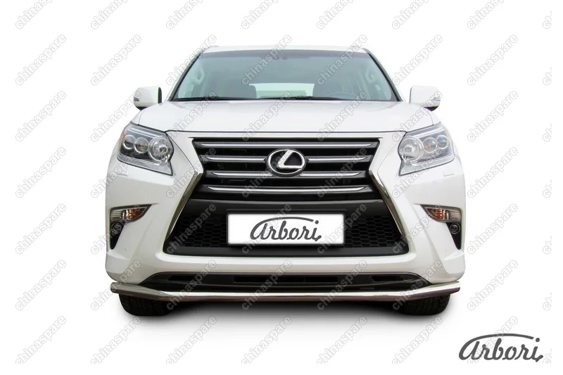 Защита переднего бампера d57 Arbori нерж. сталь для Lexus GX460 2013-нв