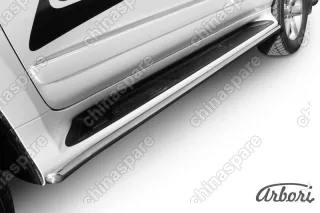 Защита штатного порога d42 Arbori нерж. сталь для Lexus GX460 2013-нв