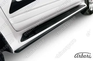 Защита штатного порога d42 Arbori черн. для Lexus GX460 2013-нв