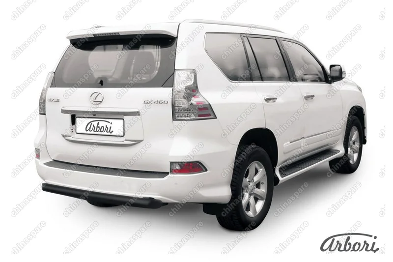 Защита заднего бампера d76 Arbori черн. для Lexus GX460 2013-нв