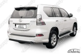 Защита заднего бампера d76 Arbori черн. для Lexus GX460 2013-нв