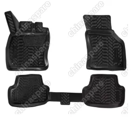 Ковры в салон (3D с подпятником) VW Golf VII (2012-) компл. 4 шт., высокий борт, полимерные, черные