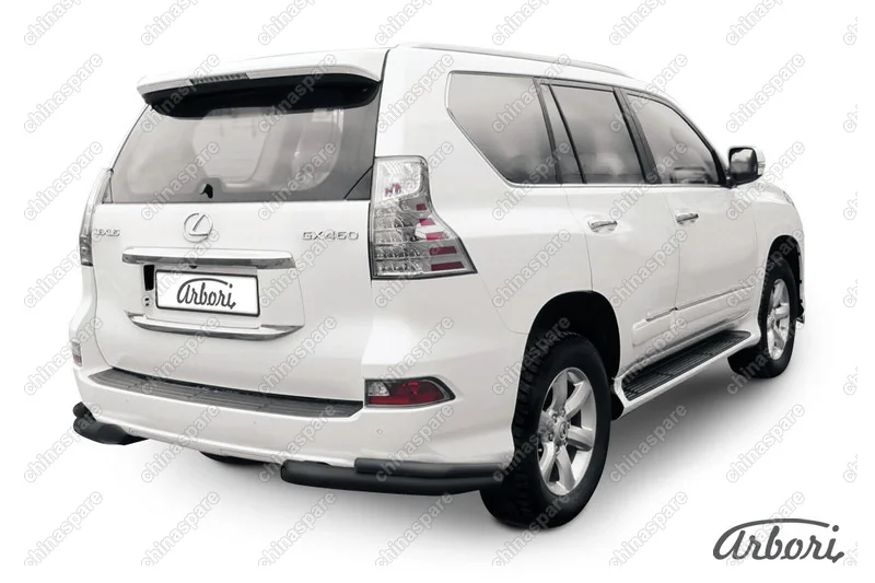 Уголки d76+d42 двойные Arbori черн. для Lexus GX460 2013-нв