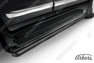 Защита штатного порога d57 Arbori черн. для Lexus LX570 2012-2015
