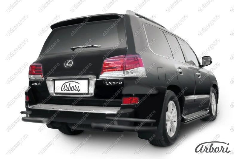 Уголки d76+d42 двойные Arbori черн. для Lexus LX570 2012-2015