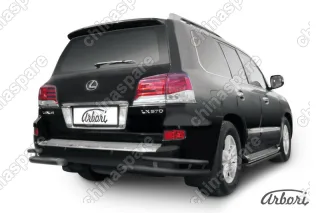 Уголки d76+d42 двойные Arbori черн. для Lexus LX570 2012-2015