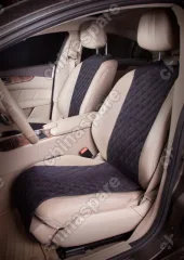 Накидки Алькантара, передние 2 шт., черные