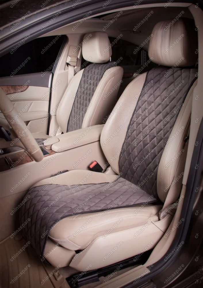 Накидки Алькантара, передние 2 шт., серые