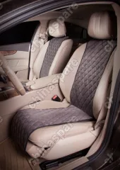 Накидки Алькантара, передние 2 шт., серые