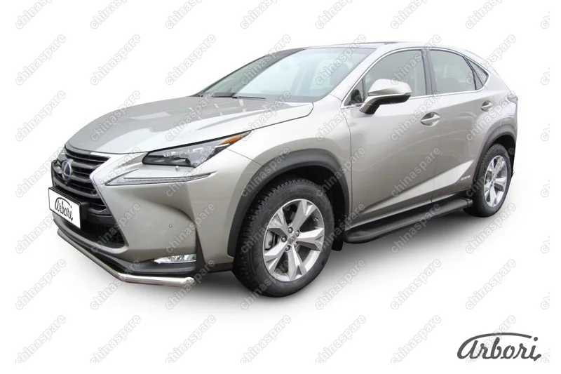 AFZDAALLNX01 Комплект алюминиевых порогов Arbori Optima Black 1700 для LEXUS NX 2014-2017
