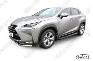 AFZDAALLNX01 Комплект алюминиевых порогов Arbori Optima Black 1700 для LEXUS NX 2014-2017