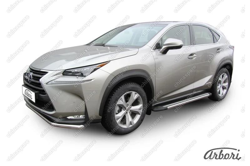 AFZDAALLNX03 Комплект алюминиевых порогов Arbori Luxe Black 1700 для LEXUS NX 2014-2017