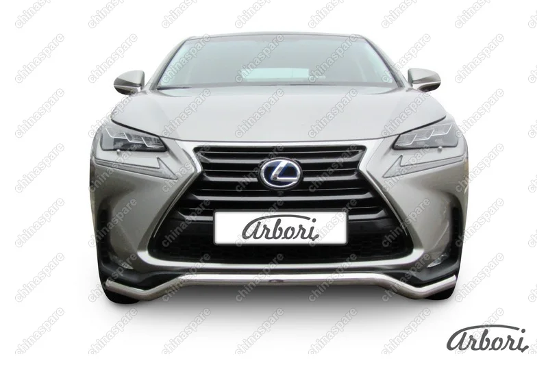 AFZDALNX01 Защита переднего бампера d57 "волна" Arbori нерж. сталь для LEXUS NX 2014-2017