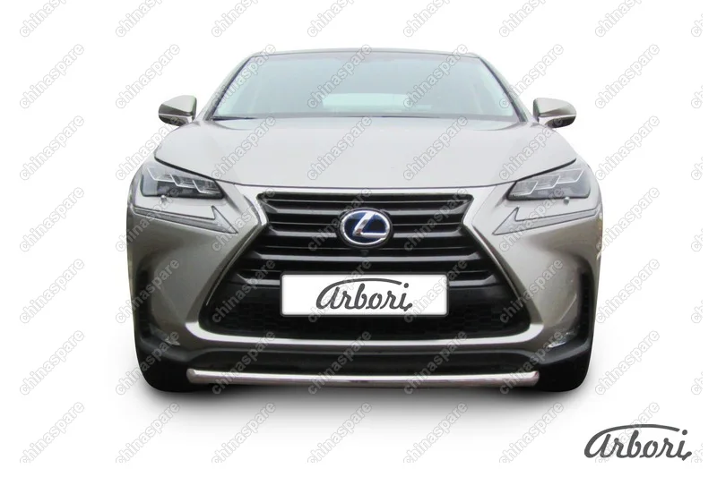 AFZDALNX06 Защита переднего бампера d57 короткая Arbori нерж. сталь для LEXUS NX 2014-2017