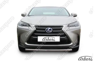 AFZDALNX06 Защита переднего бампера d57 короткая Arbori нерж. сталь для LEXUS NX 2014-2017