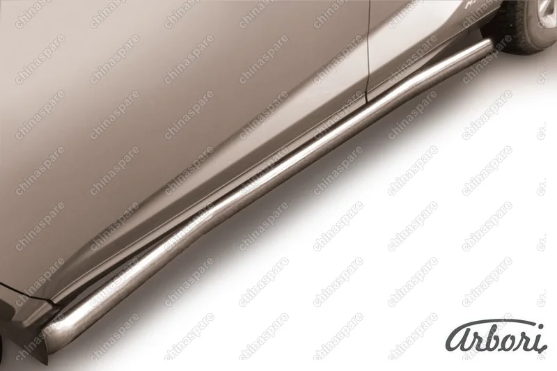 AFZDALNX07 Защита порогов d57 с гибами Arbori нерж. сталь для LEXUS NX 2014-2017