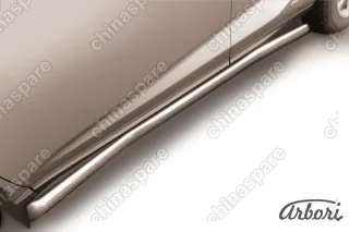 AFZDALNX07 Защита порогов d57 с гибами Arbori нерж. сталь для LEXUS NX 2014-2017