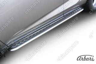 AFZDALNX09 Защита порогов d42 с листом усиленная Arbori нерж. сталь для LEXUS NX 2014-2017