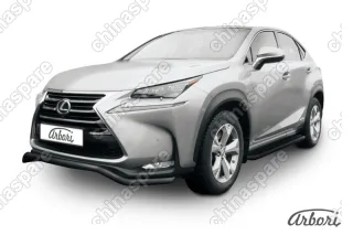 AFZDALNX01B Защита переднего бампера d57 "волна" Arbori черн. для LEXUS NX 2014-2017
