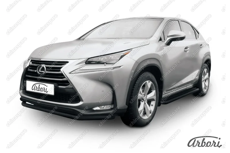 AFZDALNX03B Защита переднего бампера d57 Arbori черн. для LEXUS NX 2014-2017