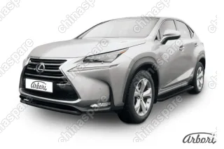 AFZDALNX06B Защита переднего бампера d57 короткая Arbori черн. для LEXUS NX 2014-2017