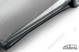 AFZDALNX07B Защита порогов d57 с гибами Arbori черн. для LEXUS NX 2014-2017