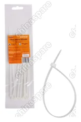 Стяжки (хомуты) кабельные 3,6*200 мм, пластиковые, белые, 10 шт.