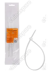 Стяжки (хомуты) кабельные 3,6*250 мм, пластиковые, белые, 10 шт.