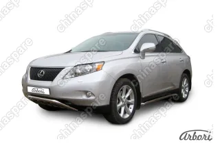 Защита переднего бампера d57 с защитой картера Arbori нерж. сталь для Lexus RX350 2009-2012