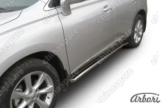 Защита порогов d57 труба с гибами Arbori нерж. сталь для Lexus RX350 2009-2012