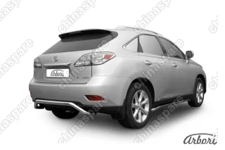 Защита заднего бампера d57 "скоба" Arbori нерж. сталь для Lexus RX350 2009-2012