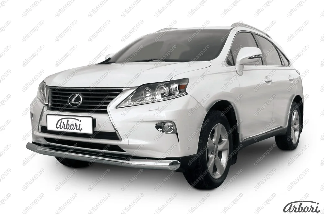 Защита переднего бампера d76 Arbori нерж. сталь для Lexus RX350/RX-270 2012-2015