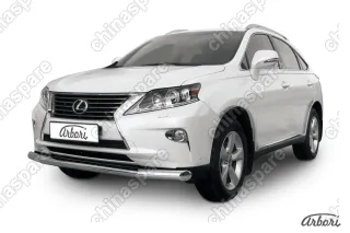 Защита переднего бампера d76 Arbori нерж. сталь для Lexus RX350/RX-270 2012-2015