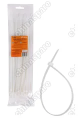 Стяжки (хомуты) кабельные 3,6*300 мм, пластиковые, белые, 100 шт.