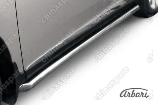 Защита порогов d76 труба с гибами Arbori нерж. сталь для Lexus RX350/RX-270 2012-2015