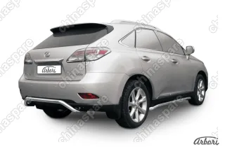 Защита заднего бампера d57 "скоба" Arbori нерж. сталь для Lexus RX350/RX-270 2012-2015