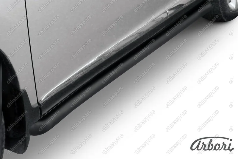 Защита порогов d76 труба с гибами Arbori черн. для Lexus RX350/RX-270 2012-2015