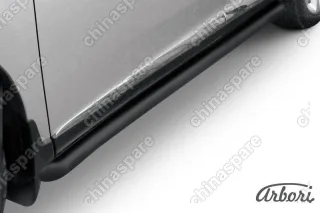 Защита порогов d76 труба с гибами Arbori черн. для Lexus RX350/RX-270 2012-2015