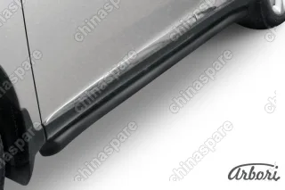 Защита порогов d57 труба с гибами Arbori черн. для Lexus RX350/RX-270 2012-2015