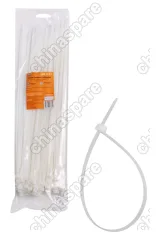 Стяжки (хомуты) кабельные 4,8*350 мм, пластиковые, белые, 100 шт.