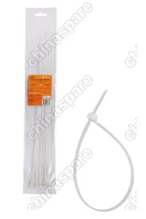 Стяжки (хомуты) кабельные 4,8*400 мм, пластиковые, белые, 10 шт.