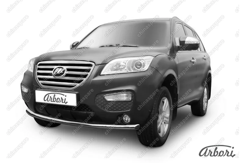 Защита переднего бампера D60 Lifan X60 2011  Arbori нерж. сталь для LIFAN X60 2015-нв