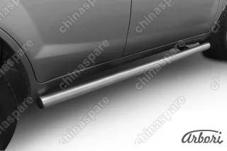 Защита порогов  d60  X60 2011  Arbori нерж. сталь для LIFAN X60 2015-нв